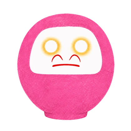 ピンクのだるま